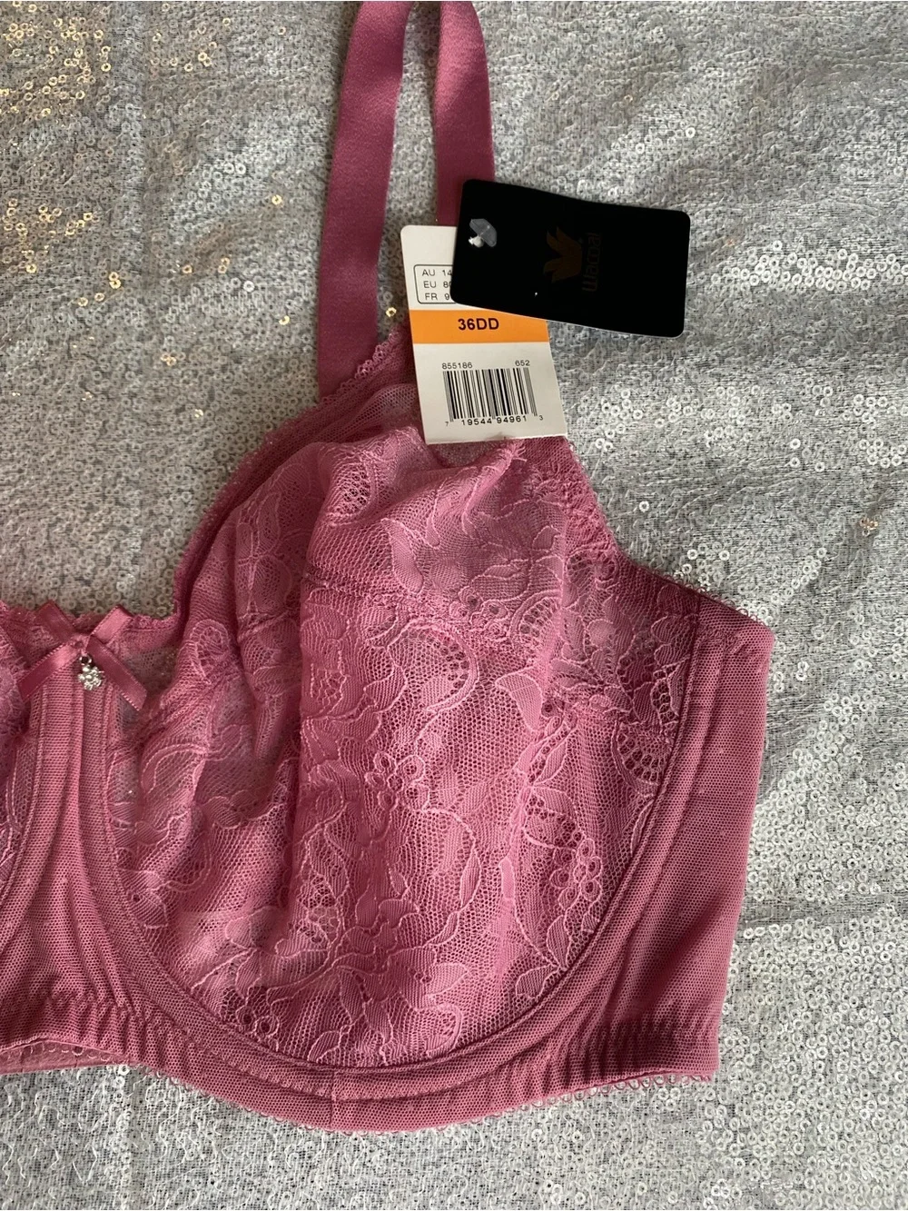 Wacoal Retro Chic Full Figure Underwire Bra Dusty Rose Pink 36DD NWT